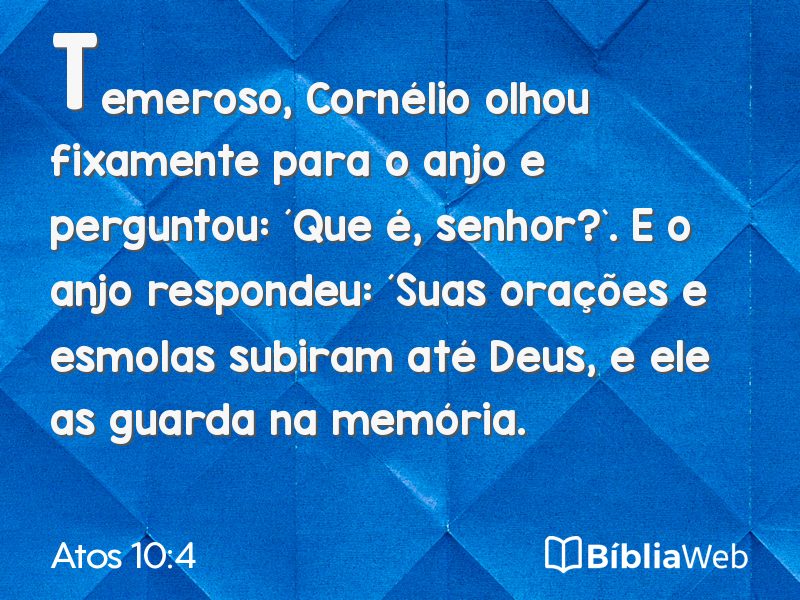 Atos 10:4 em imagem para compartilhar