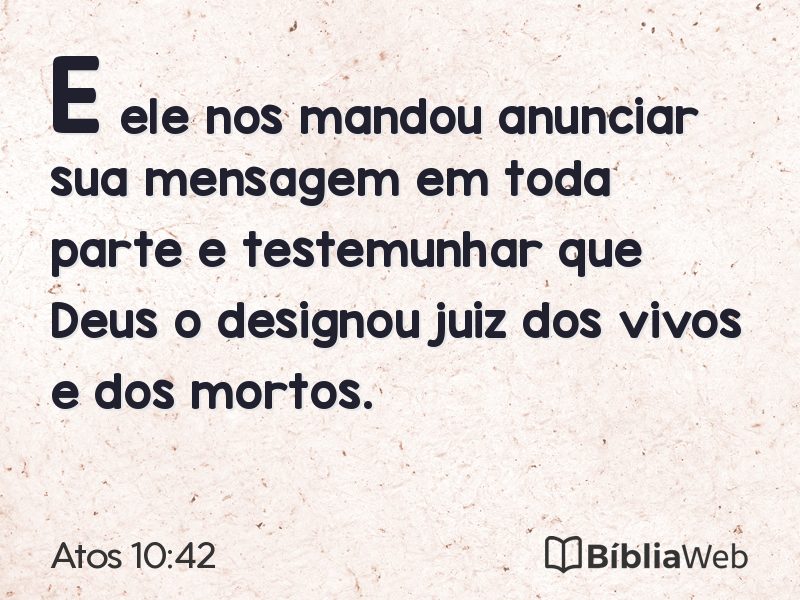 Atos 10:42 em imagem para compartilhar