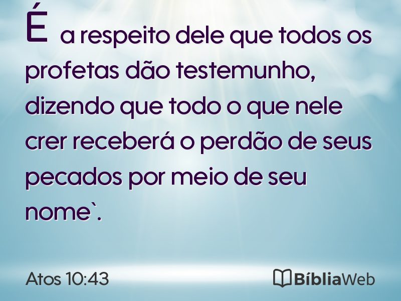 Atos 10:43 em imagem para compartilhar