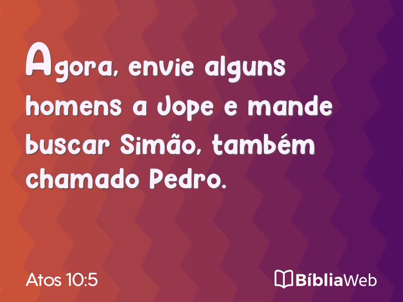 Atos 10:5 em imagem para compartilhar