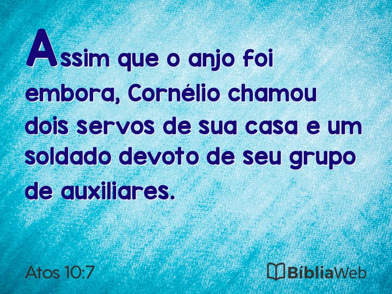 Atos 10:7 em imagem para compartilhar