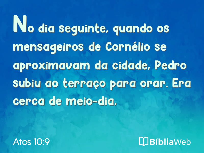 Atos 10:9 em imagem para compartilhar