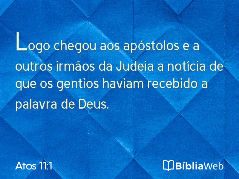 Atos 11:1 em imagem para compartilhar