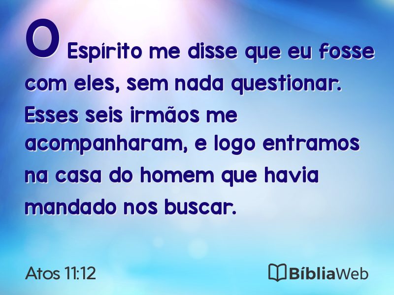 Atos 11:12 em imagem para compartilhar