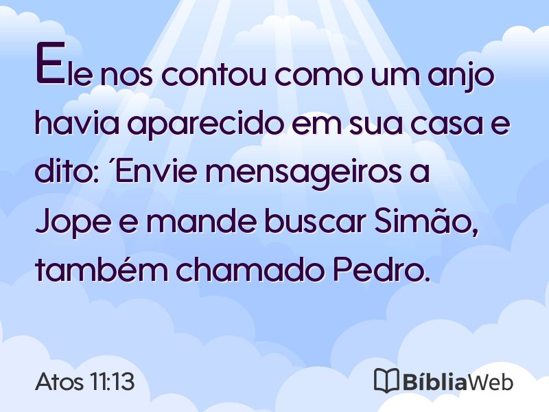 Atos 11:13 em imagem para compartilhar