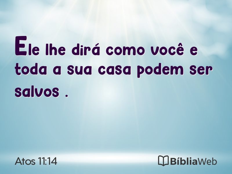 Atos 11:14 em imagem para compartilhar