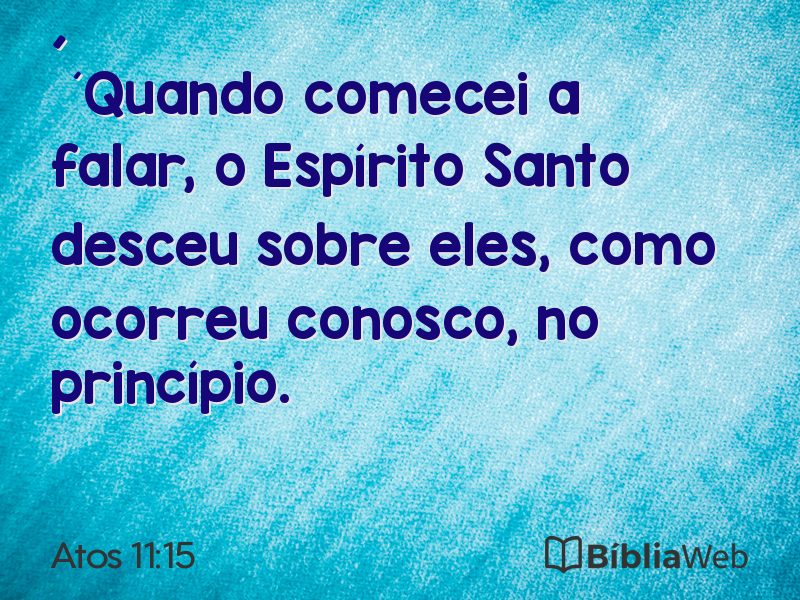 Atos 11:15 em imagem para compartilhar