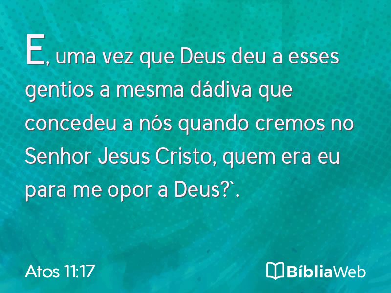 Atos 11:17 em imagem para compartilhar