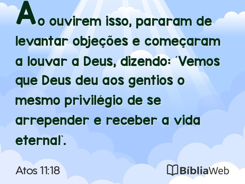 Atos 11:18 em imagem para compartilhar