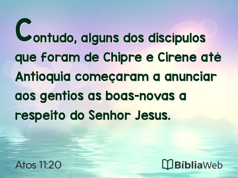 Atos 11:20 em imagem para compartilhar