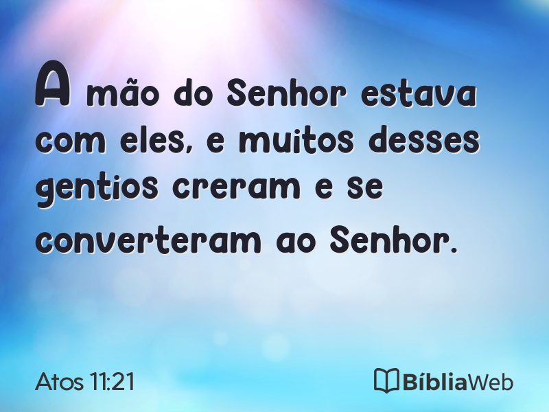 Atos 11:21 em imagem para compartilhar