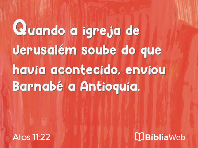Atos 11:22 em imagem para compartilhar