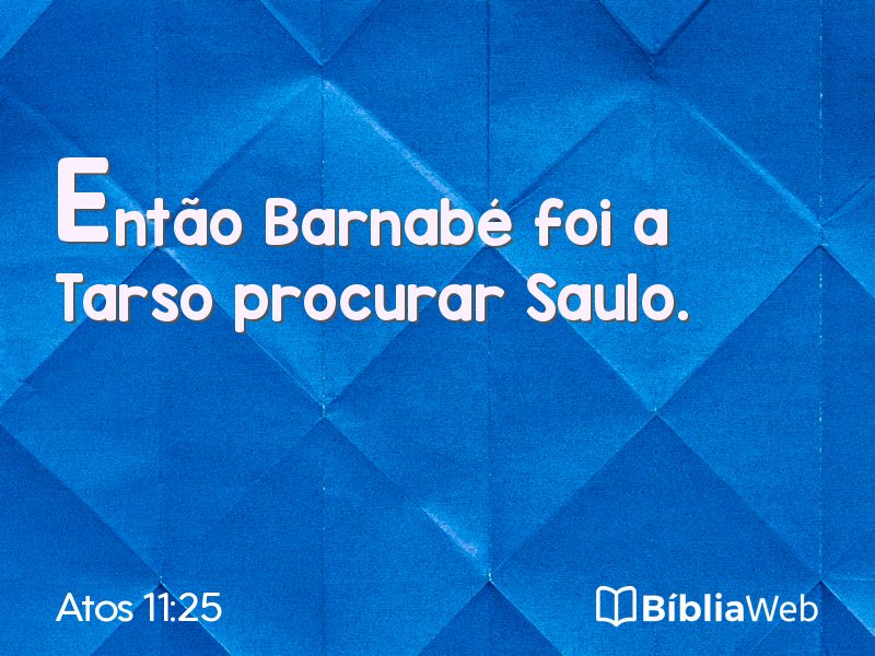 Atos 11:25 em imagem para compartilhar