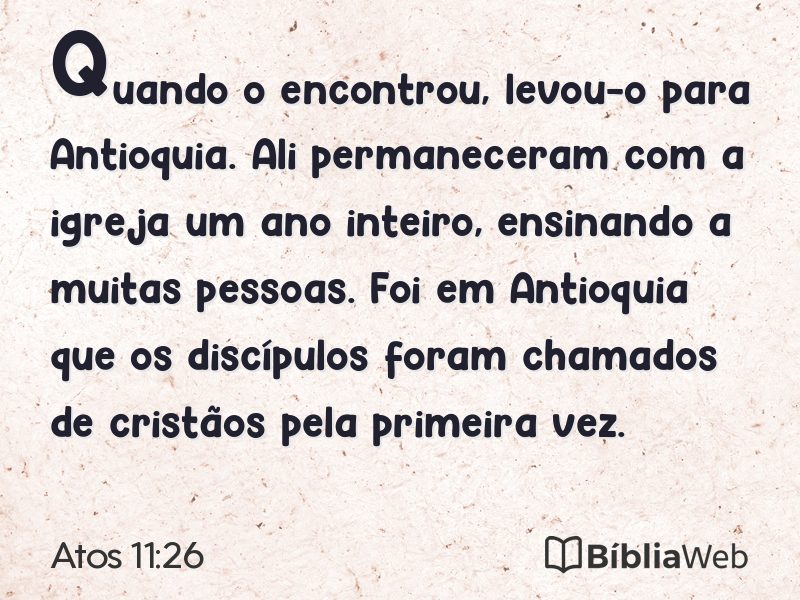 Atos 11:26 em imagem para compartilhar