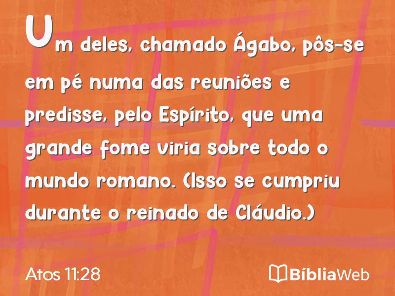 Atos 11:28 em imagem para compartilhar