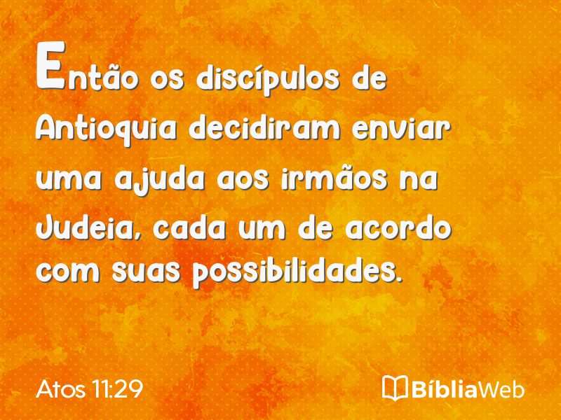 Atos 11:29 em imagem para compartilhar