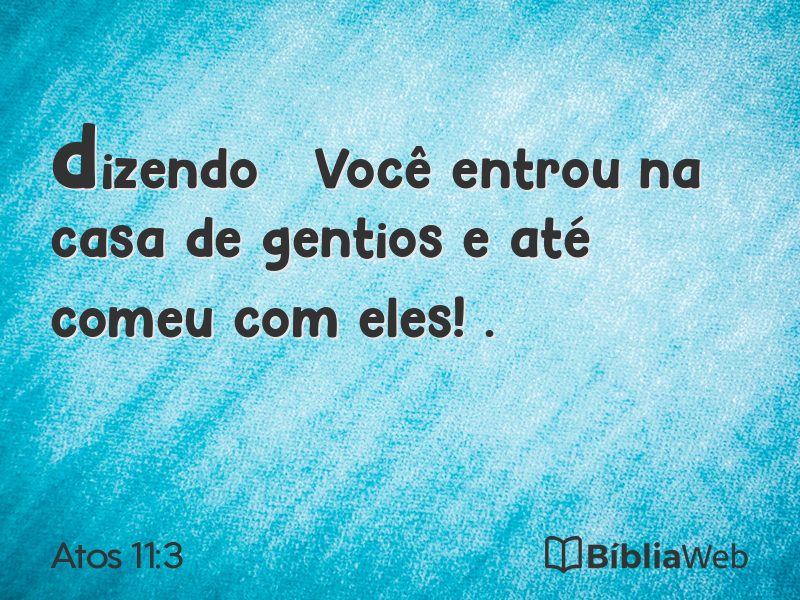 Atos 11:3 em imagem para compartilhar