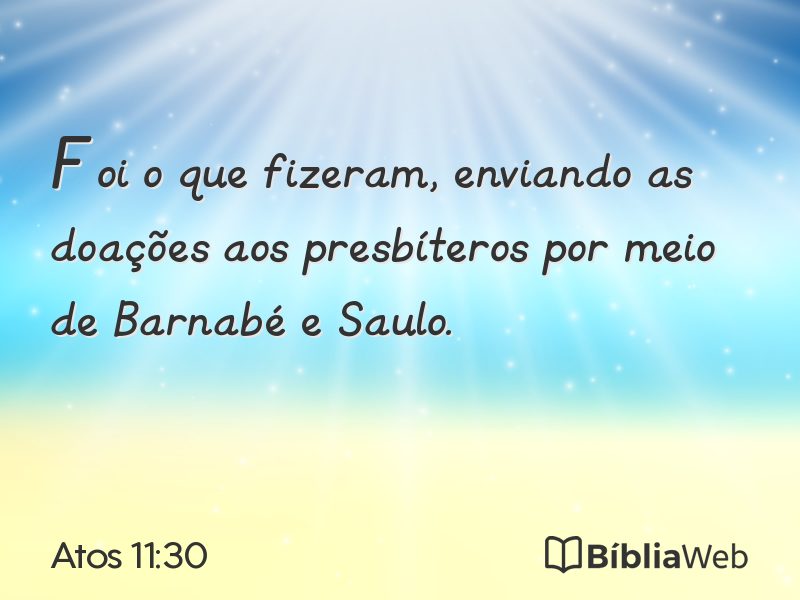 Atos 11:30 em imagem para compartilhar