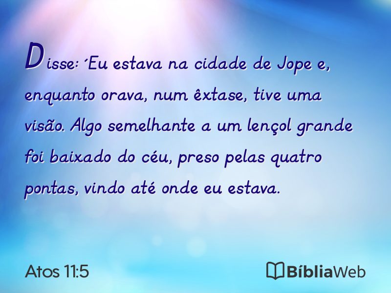 Atos 11:5 em imagem para compartilhar