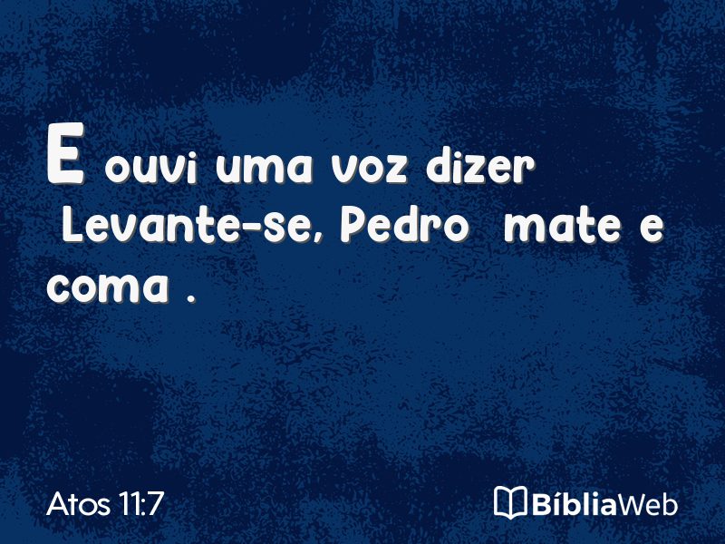 Atos 11:7 em imagem para compartilhar