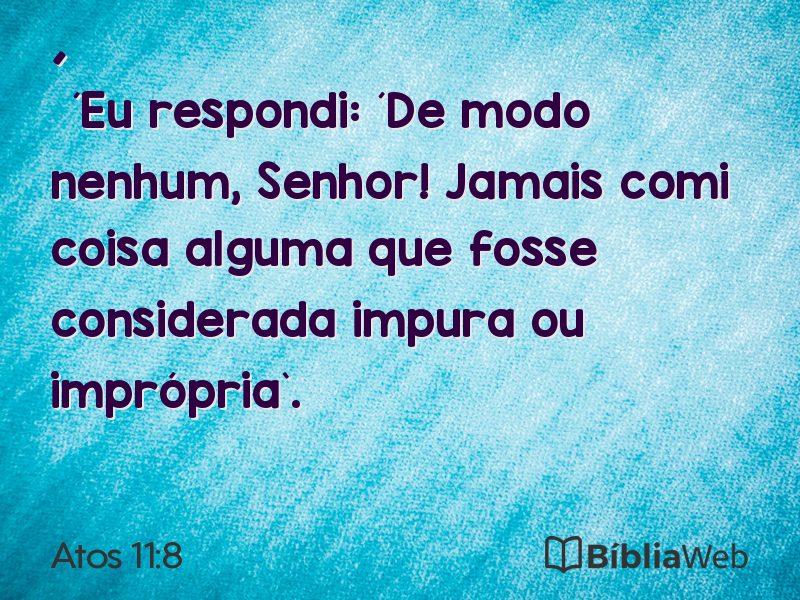 Atos 11:8 em imagem para compartilhar