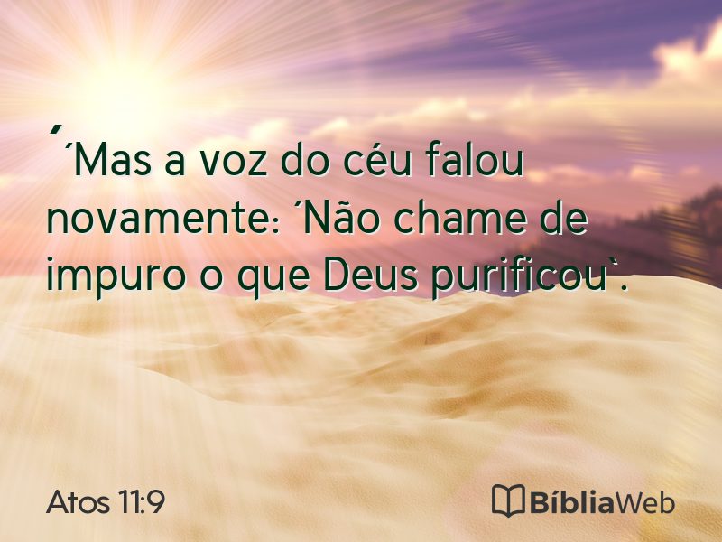 Atos 11:9 em imagem para compartilhar