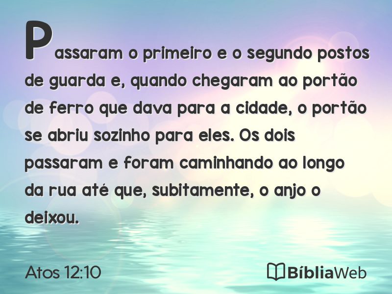 Atos 12:10 em imagem para compartilhar