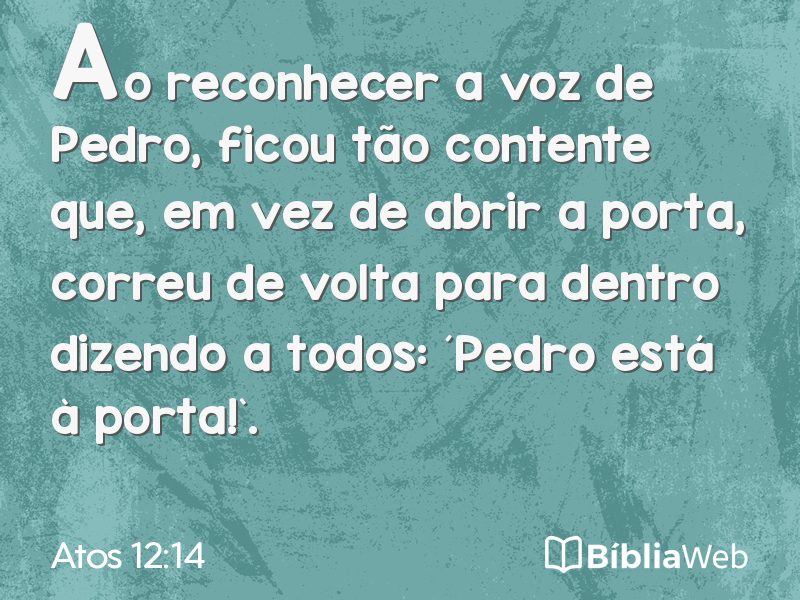 Atos 12:14 em imagem para compartilhar