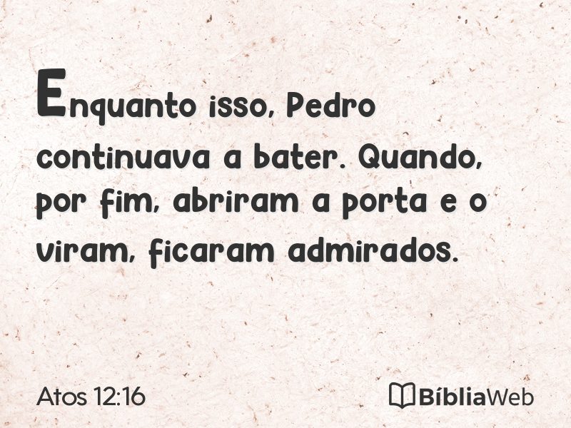 Atos 12:16 em imagem para compartilhar