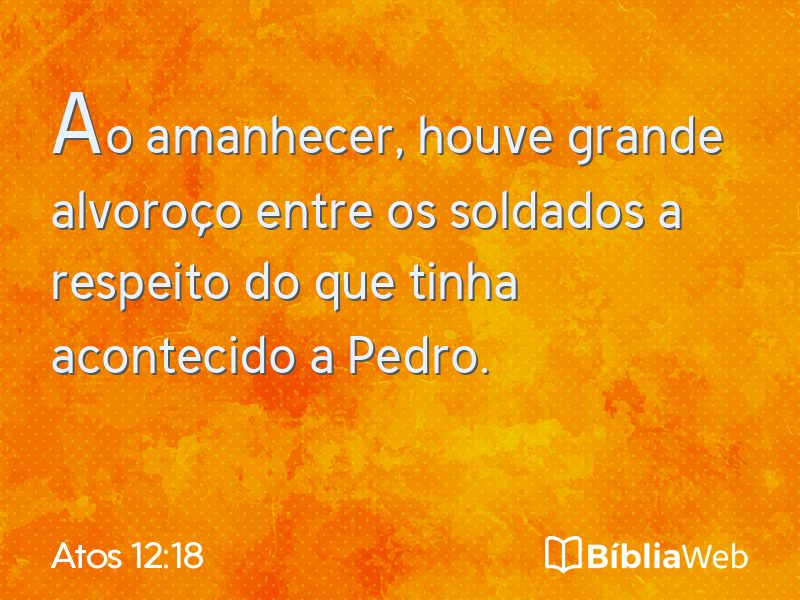 Atos 12:18 em imagem para compartilhar