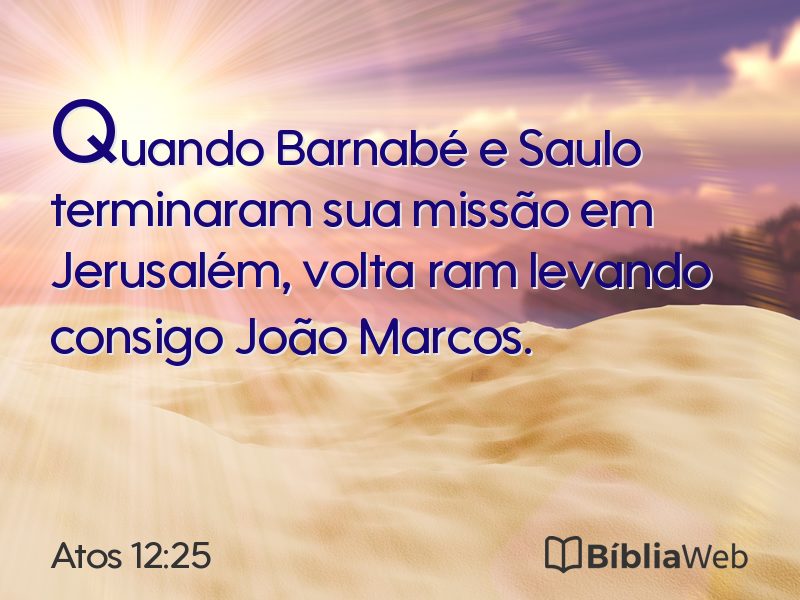 Atos 12:25 em imagem para compartilhar