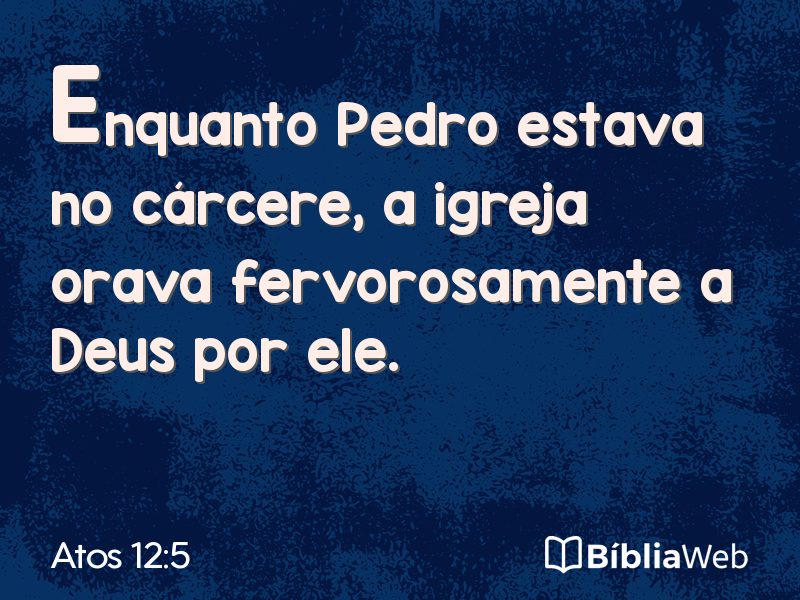 Atos 12:5 em imagem para compartilhar
