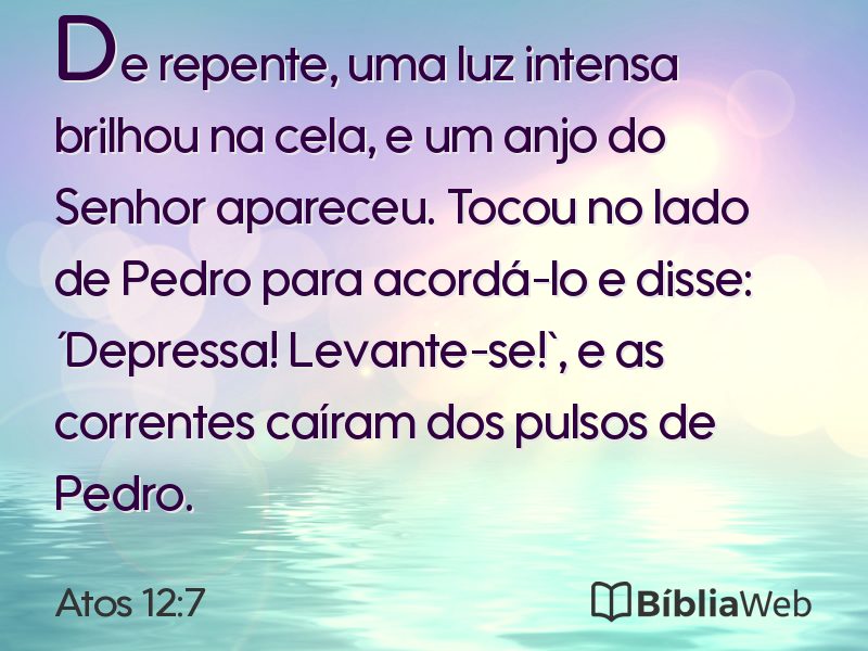 Atos 12:7 em imagem para compartilhar