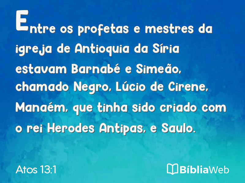 Atos 13:1 em imagem para compartilhar