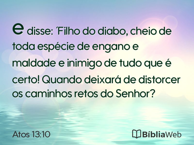 Atos 13:10 em imagem para compartilhar