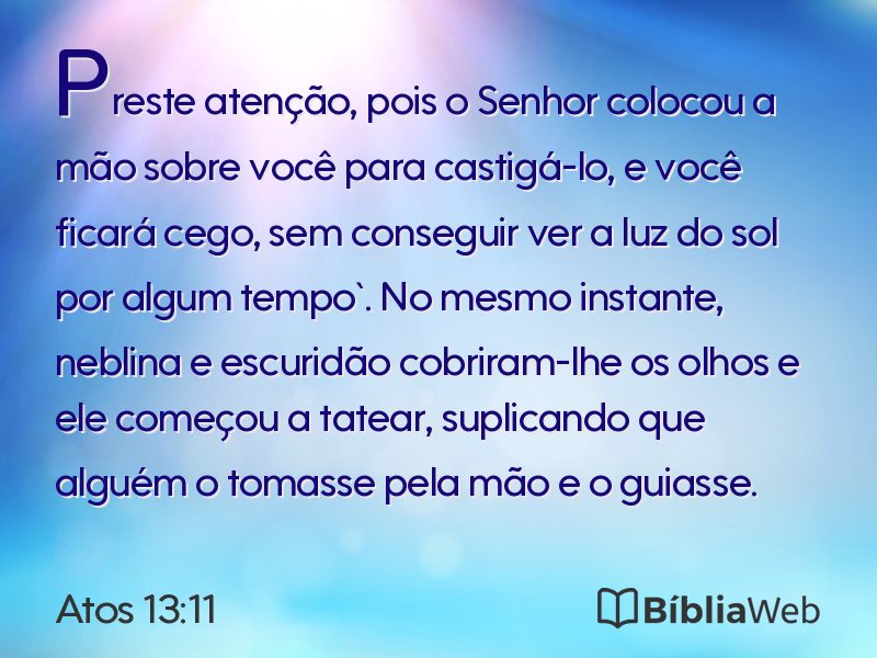 Atos 13:11 em imagem para compartilhar