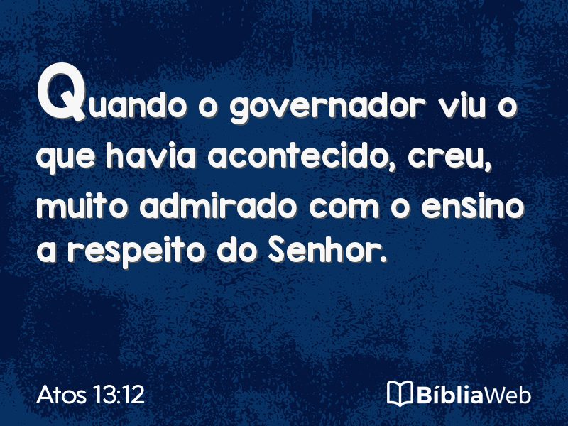 Atos 13:12 em imagem para compartilhar