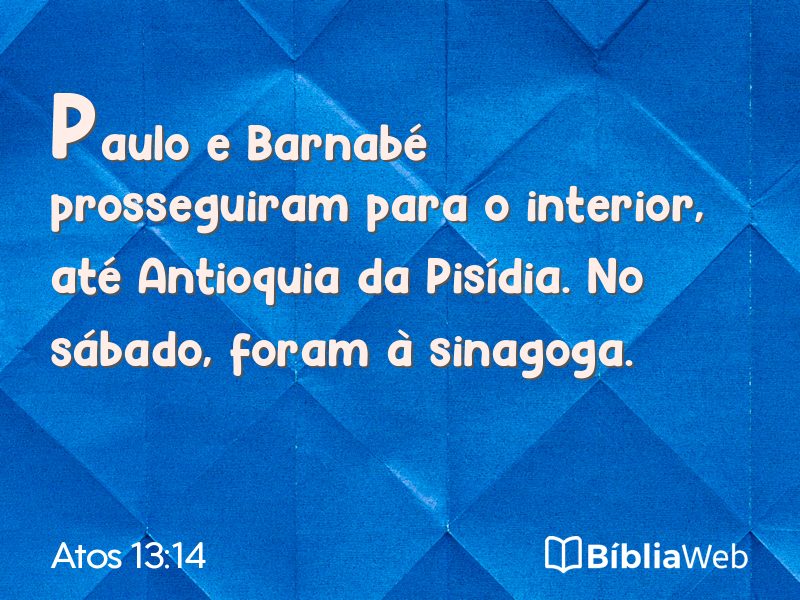 Atos 13:14 em imagem para compartilhar