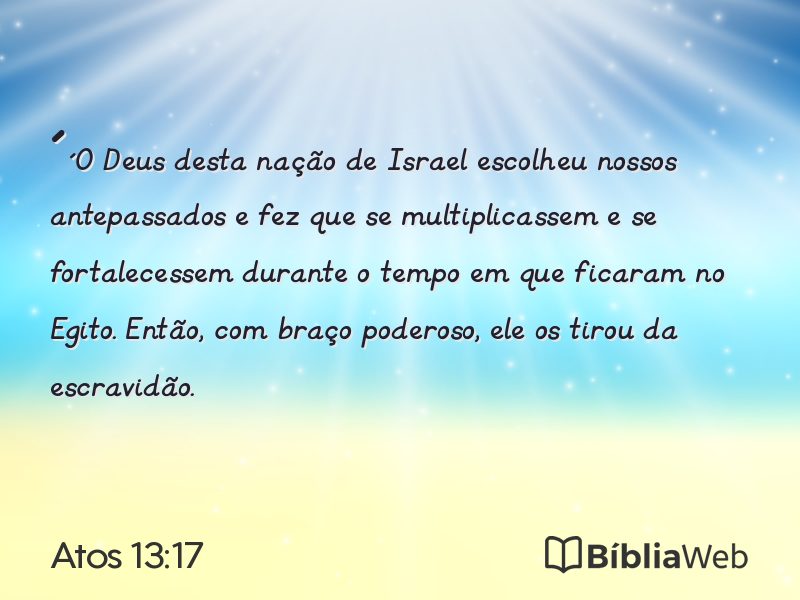 Atos 13:17 em imagem para compartilhar