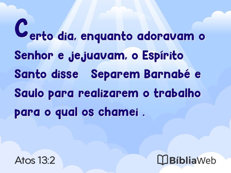 Atos 13:2 em imagem para compartilhar