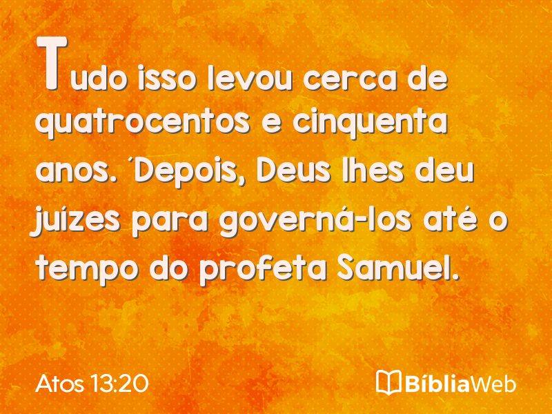 Atos 13:20 em imagem para compartilhar
