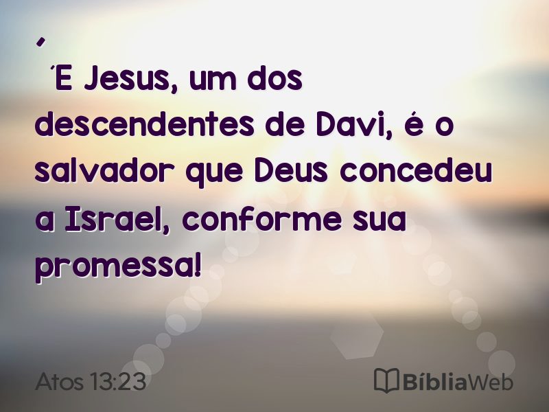 Atos 13:23 em imagem para compartilhar