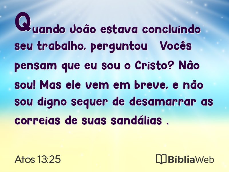 Atos 13:25 em imagem para compartilhar