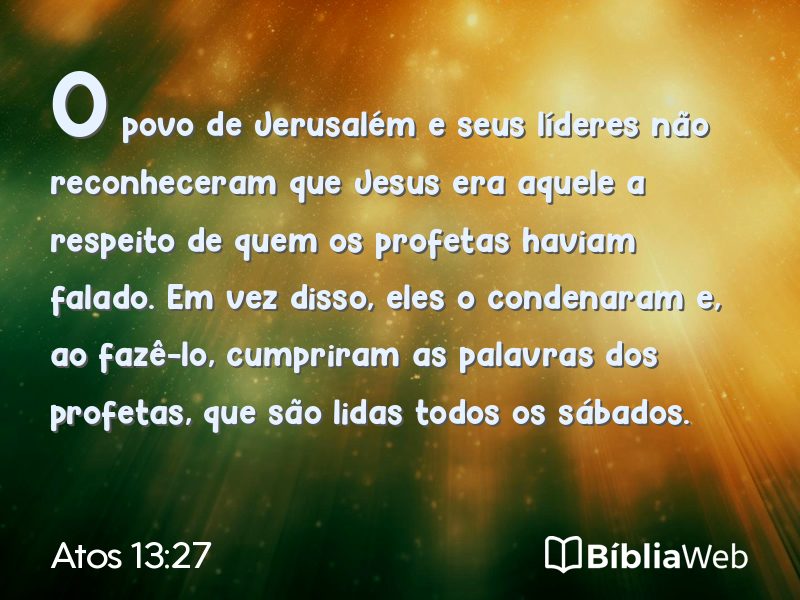 Atos 13:27 em imagem para compartilhar