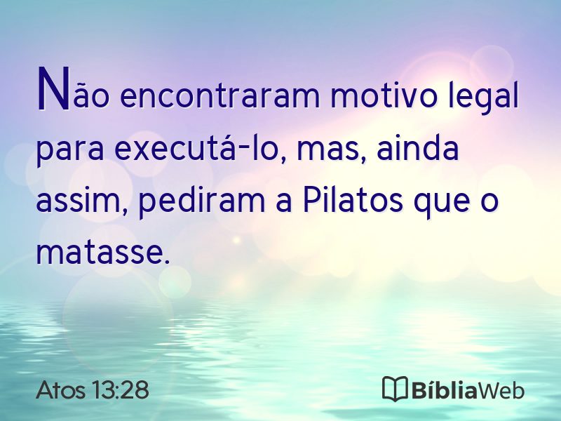 Atos 13:28 em imagem para compartilhar