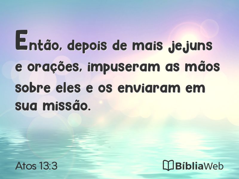 Atos 13:3 em imagem para compartilhar