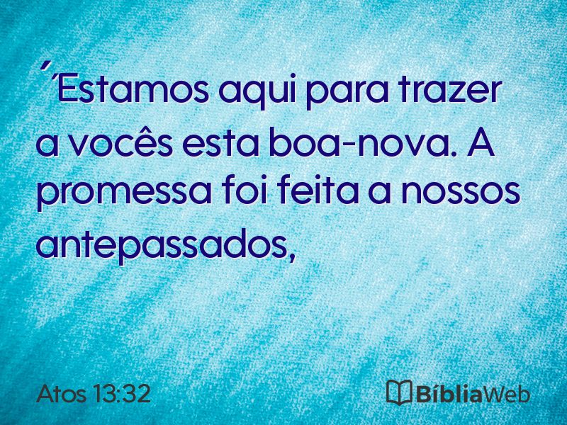 Atos 13:32 em imagem para compartilhar