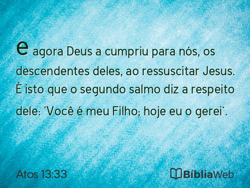 Atos 13:33 em imagem para compartilhar