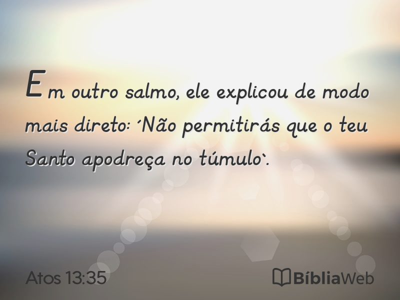 Atos 13:35 em imagem para compartilhar