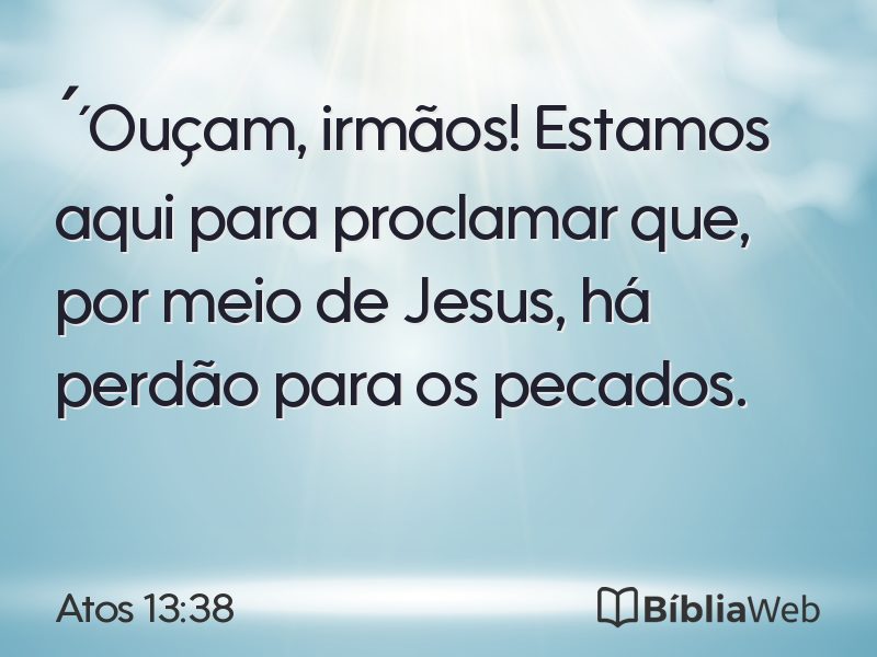 Atos 13:38 em imagem para compartilhar